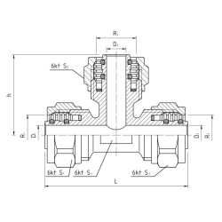 PERFEXIM TRÓJNIK SKRĘCANY 70A 25 x 25 x 25 61-010-0250-000